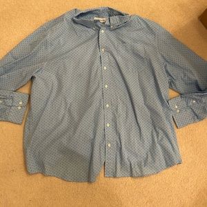 Saddlebred Blue Classic Fit Diamond Long Sleeve Button Down Shirt Size 3XL